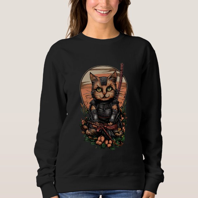 Camiseta Samurai Cat Ninja Shark Kanagawa Tee (Frente)