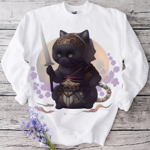 Camiseta Samurai Cat Ninja Tee for Cat Lovers