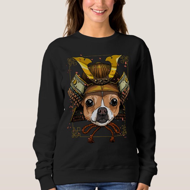 Camiseta Samurai Chihuahua Dog Warrior Samurai (Frente)