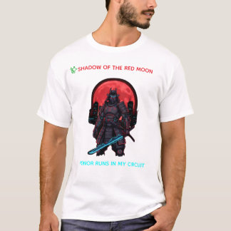 Camiseta Samurai Cibernético Sob a Lua Vermelha – Guerreiro