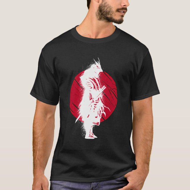 Camiseta Samurai Com Samurai Japonês E Samurai Bushido (Frente)