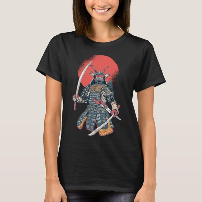 Camiseta Samurai com samurai japonês e samurai bushido (Frente)