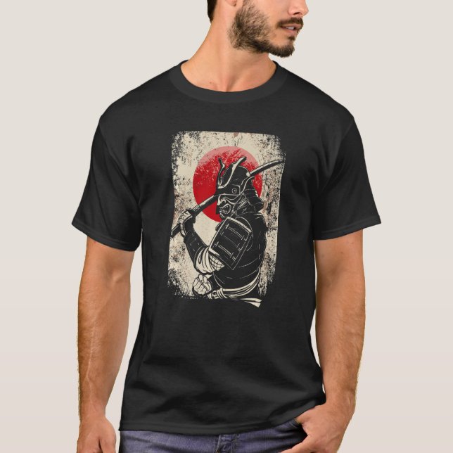 Camiseta Samurai com samurai japonês e samurai bushido (Frente)