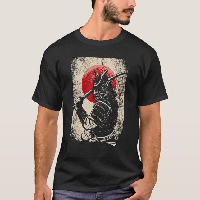 Camiseta Samurai com samurai japonês e samurai bushido (Frente)