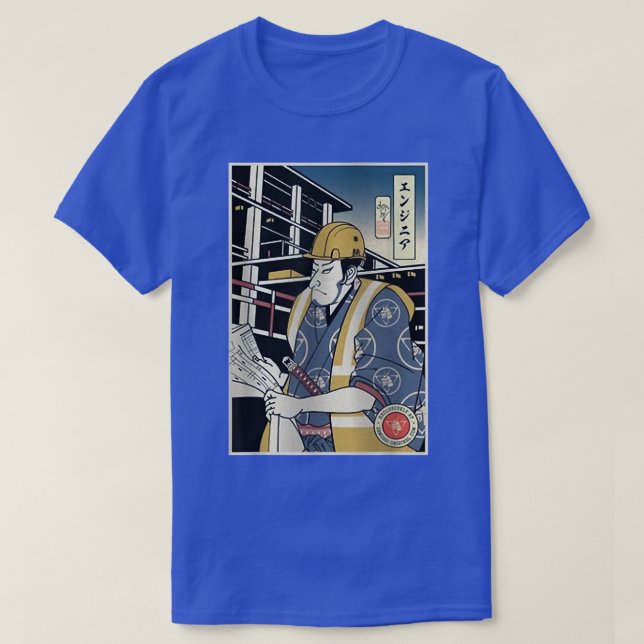 Camiseta Samurai Construction Engineer Samurai Lover  (Frente do Design)