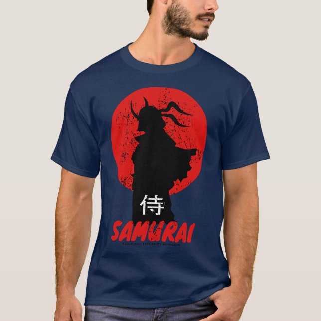 Camiseta Samurai Courage Loyalty Honour (Frente)