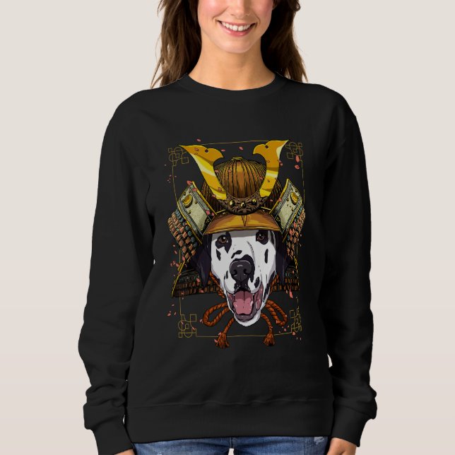 Camiseta Samurai Dalmatian Spotted Dog  Japanese Warrior Bu (Frente)