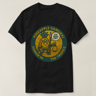 Camiseta Samurai de Abacaxi Divertido Marcial