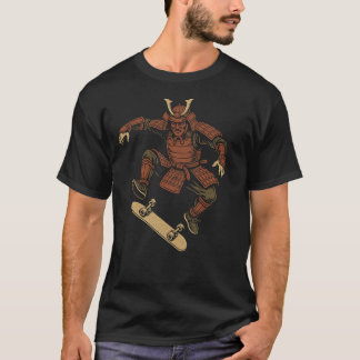 Camiseta Samurai de Skate – Design de Streetwear Urbano
