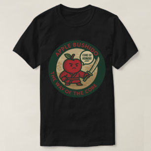 Camiseta Samurai Disciplina da Maçã Divertida 