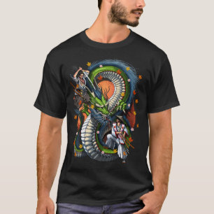 Camiseta Samurai do Dragão Japonês
