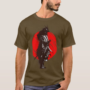 Camiseta Samurai Drawing Splash Design Art Asiático
