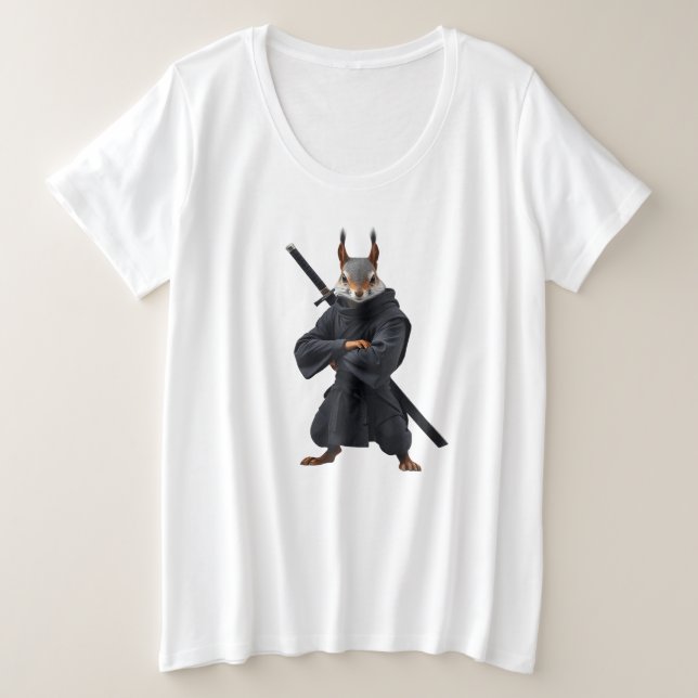 Camiseta Samurai Esquilo (Frente do Design)