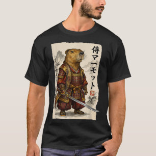 Camiseta Samurai esquilo japonês Arte Guerreiro Amor Animal