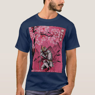 Camiseta Samurai Fallen Warrior do Japão Cherry Blossom Vin