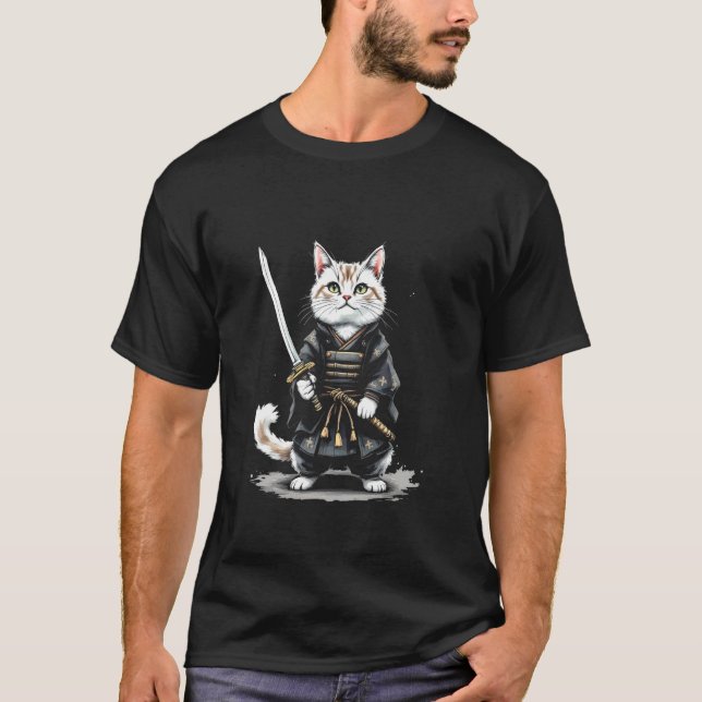 Camiseta Samurai Gato (Frente)