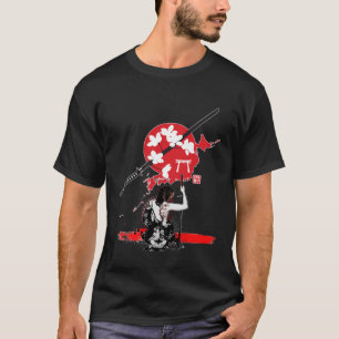 Camiseta Samurai Girl warrior bushido code swordsm japonês