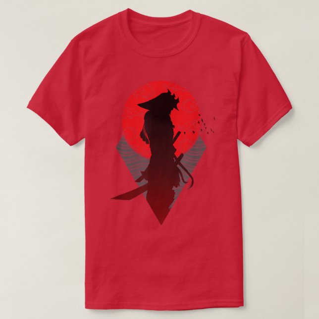 Camiseta Samurai guerreiro Bushido código de espada japonês (Frente do Design)