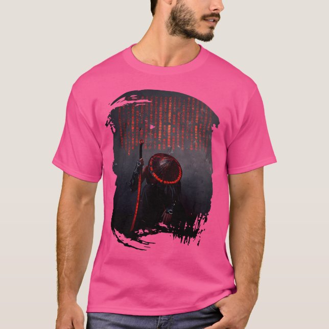 Camiseta Samurai - Guerreiro Japonês com Espada Gravada (Frente)