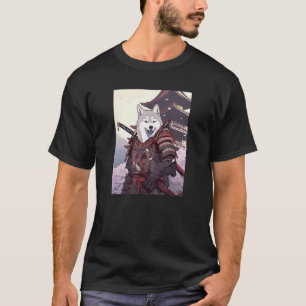 Camiseta Samurai Husky Cachorro Engraçado Japão