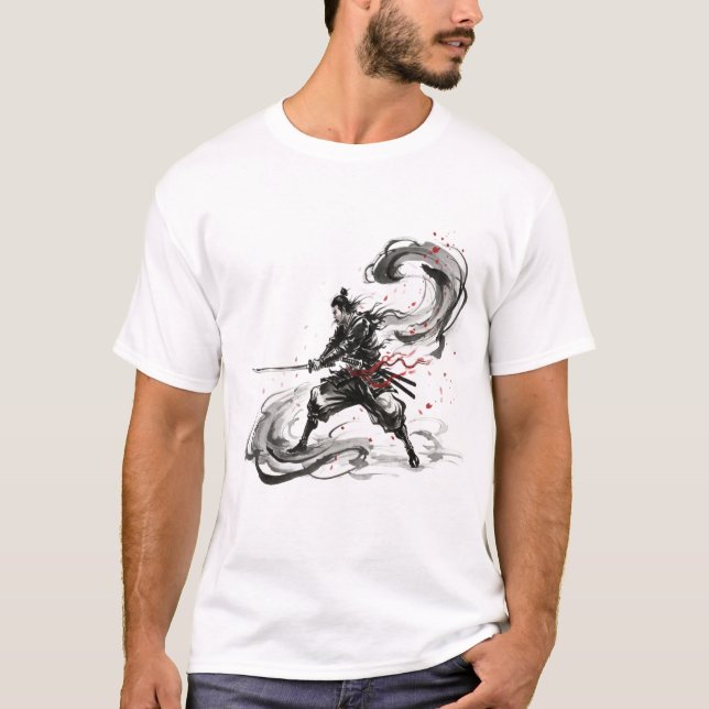 Camiseta Samurai Ink Storm (Frente)