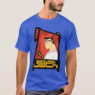 Camiseta Samurai Jack Sorria Gráfico de Quadro Futurístico
