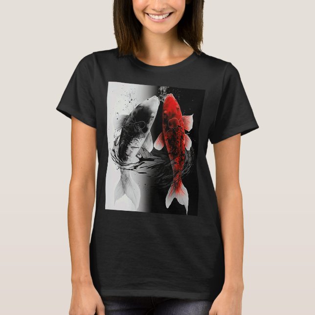 Camiseta Samurai Japonês Aestético Koi Fish (Frente)