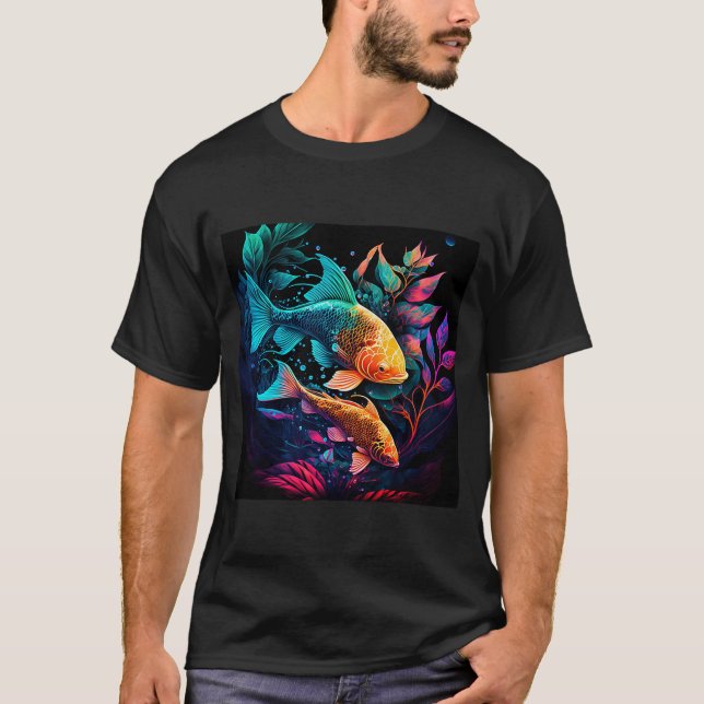 Camiseta Samurai Japonês Aestético Koi Fish 4 (Frente)