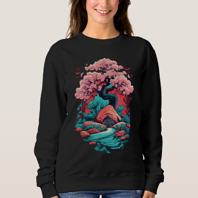Camiseta Samurai Japonês Art Cherry Blossom Sakura Graphura (Frente)