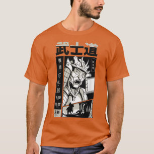 Camiseta Samurai Japonês com Kanji Manga Japão Guerreiro K