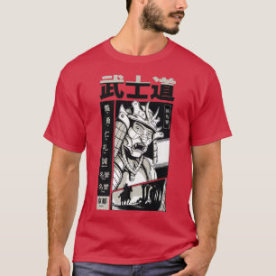 Camiseta Samurai Japonês com Kanji Manga Japão Guerreiro K
