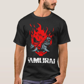 Camiseta Samurai Japonês Demon Mask Edge Cyber Runners Pun