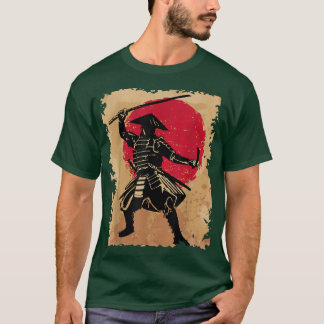 Camiseta Samurai Japonês Em Hat Bushido Ascensão Sun Japão 