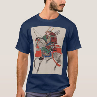 Camiseta Samurai japonês em Horseback