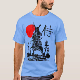 Camiseta Samurai japonês - Guerreiro da Espada Mínima Abstr