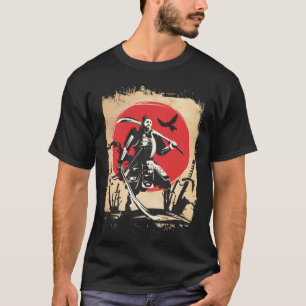 Camiseta Samurai Japonês Guerreiro Japonês Espadarte Herói