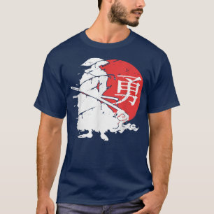 Camiseta Samurai Japonês Ninja Kanji Warrior Vintage Japão