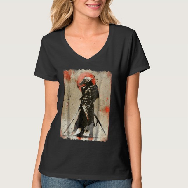 Camiseta Samurai Japonês Retro Art Prin Bushido (Frente)