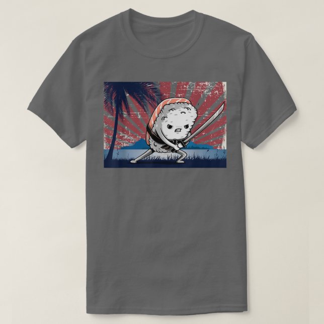 Camiseta Samurai Katana Encantado Japonês Sushi (Frente do Design)