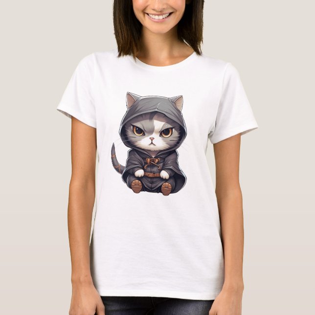 Camiseta Samurai Kitten (Frente)