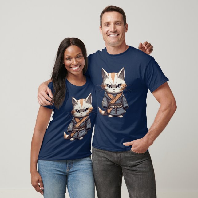 Camiseta Samurai Kitten (Unissex)