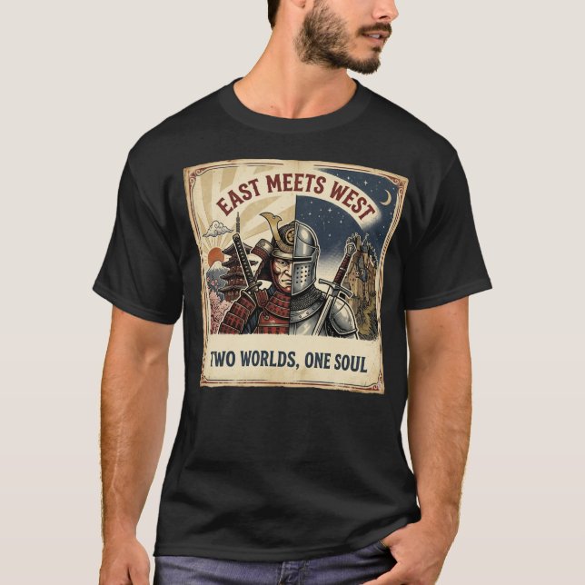 Camiseta Samurai Knight Fusion Minimal Vintage Tee (Frente)