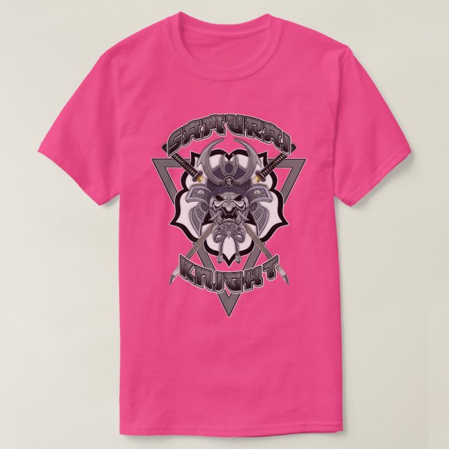 Camiseta Samurai Knight Ninja Warrior Katana Kabuto Helmet (Frente do Design)