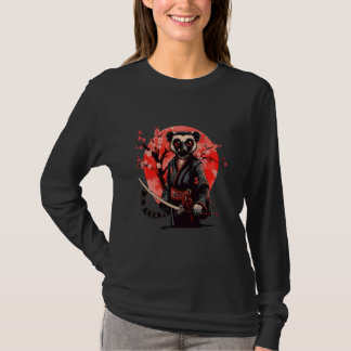 Camiseta Samurai Lemur Kawaii Japanese Ninja Lemur Sakura T