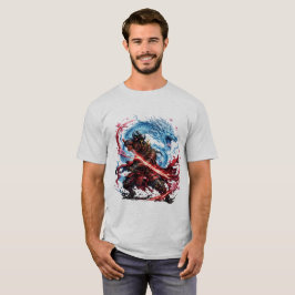 Camiseta Samurai Lendário & Caneca do Dragão Azul | Guerra 