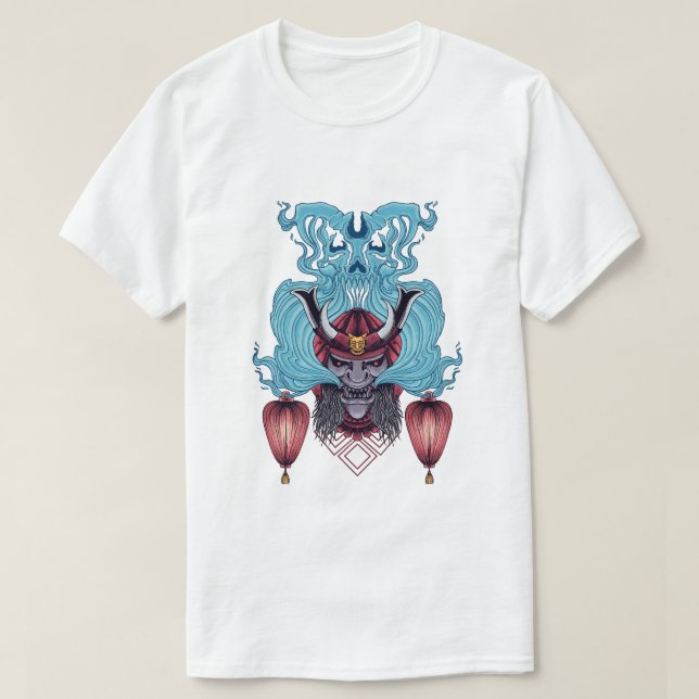Camiseta Samurai Mask com Ghost (Frente do Design)