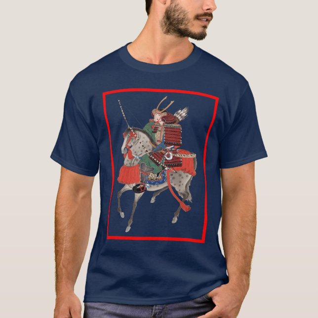 Camiseta samurai na parte traseira do cavalo (Frente)