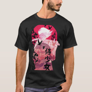 Camiseta Samurai na silhueta lua