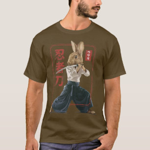Camiseta Samurai Ninja Bunny Rabbit Kawaii Tattoo