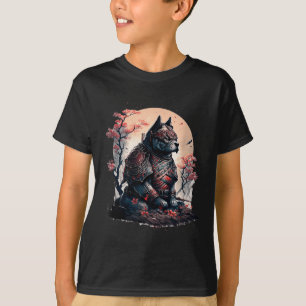 Camiseta Samurai Ninja Cachorro Japonês Tatuagem Gráfica Pa